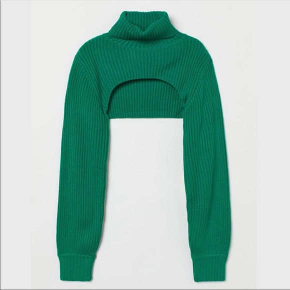 H&H cropped ripped turtle neck sweater - Picture 2 of 3